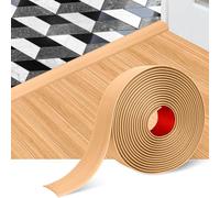 Rusoz 1.2M Floor Transition Strip, PVC Door Threshold Strip Floor Flat Divider Strip, 5cm Wide Self Adhesive Floor Edge Trim for Joining Floor Gaps(Light Oak)