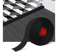 Rusoz 1.2M Laminate Flooring Transition Strip, Threshold Strips for Doorways, 5cm Wide Self Adhesive Vinyl Door Threshold Strip for Joining, Floor, Gaps(Black)