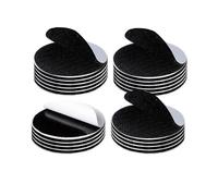 Rusoz 20 Pair Double Sided Sticky Pads, Heavy Duty Hook and Loop Dots 38mm Diameter Stick on Self Adhesive Nails Free Wall Hanging Strips for Home Office and Car Use (Round 38mm, Black)