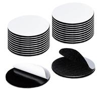 Rusoz 20 Pair Double Sided Sticky Pads, Number Plate Sticky Pads Heavy Duty Black Round 50mm Mounting Sticky Dots Self Adhesive, No Nail Picture Hanging Strips for Home School and Office DIY Projects