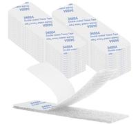 Rusoz 20 Pairs Hook and Loop Tape Self Adhesive, Number Plate Sticky Pads Heavy Duty No Nail Need Picture Hanging Strips Wall Mounting Sticky Packs for Indoor and Outdoor Use (White,3cm x 10cm)