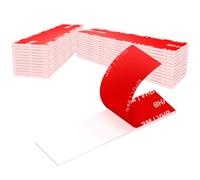 Rusoz 20Pcs Double Sided Tape Number Plate Sticky Pads 2.5cm x 10cm Clear Waterproof Extra Strong No Nail Mounting Tape Heavy Duty Double Sided Carpet Tape For Car, Home, Office Decor