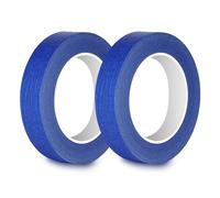 Rusoz Blue Painters Tape 20mm x 50m, 2 Rolls Multi-Surface Premium Masing Tape For Stucco Masking, Decoration, Car Paint Masking, Poster Production