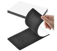Rusoz Large Size Double Sided Sticky Pads 4 Pair, Black No Nails Picture Hanging Strips 10cm x 20cm DIY Mounting Self Adhesive Tape Cut Into Any Shapes For Office And Home DIY Projects