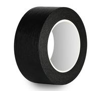 Rusoz Masking Tape 50mm Black - 2 Inch Strong Painters Tape, 50m Length, High Viscosity, Tearable & Impermeable for Painting & Decorating