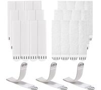 Rusoz Picture Hooks No Nails, 12 Pairs(24 Strips) Removable Picture Mounting Adhesive Strips 20mm x 90mm No Nails Photo Frame Stickers Damage Free Wall for Home Decor
