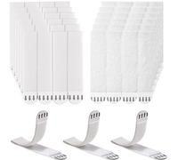 Rusoz Picture Hooks No Nails, 24 Pairs(48 Strips) Large Self Adhesive Strips Photo Frame Stickers 20mm x 90mm Removable Picture Mounting Adhesive Strips Hook Loop Mounting Tapes for Frame Hanging