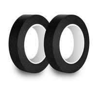 Rusoz Premium Masking Tape For Painting 2 Rolls 20mm x 50m Painters Tape Tearable Decorating Tape All Purpose Painting Tape For Stucco Masking, Decoration, Car Paint Masking, Poster Production, Black