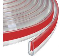 Rusoz Rubber Edge Trim Self-Adhesive, Sharp Edge Protection Fit 5-7mm, U shaped Edge Protector Length 3m for Sheet Metal, Car Doors, EPDM Material, Transparent