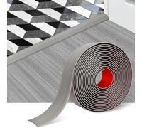 Rusoz Self Adhesive Vinyl Floor Transition Strip, 1.2M Laminate Floor Strip Floor Trim, 5cm Wide Door Strip Threshold Bars for Joining Floor Gaps, Carpet, Tiles(Grey)