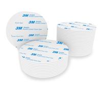 Rusoz Strong Double Sided Sticky Pads Heavy Duty, 40 Pcs White Adhesive Tapes Waterproof Foam PE Pads Self Adhesive Strong Mounting Round 50mm For Home and Car Decorations