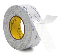 Rusoz Thin Double Sided Tape 9488A, 15mm Clear Sticky Adhesive Craft Tapes 164Ft Multipurpose Adhesive Sticky Tape for Craft Project, Scrapbooking and Card Making, Arts
