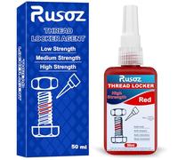 Rusoz Thread Lock Red 50 ml, High Strength Locktight Threadlock, Permanent Threadlocker Screws Bolts Nuts Glue Lock & Seal Fasteners and Metals, Against Losening,Rusting And Leakage