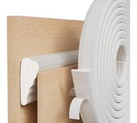 Rusoz Window Draft Excluder & Door Seal Strip - Self-Adhesive Weather Stripping for Soundproofing & Energy Saving (3m, Wedge Design)