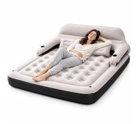 Ruspela Inflatable Mattress Air Bed 203x152x70cm Headboard Pillows | 203x152x70cm Queen Size, Built-In Headboard, Includes Pillows, Camping Guests
