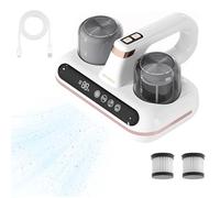 Ruspela Mattress Cleaner LED Screen Handheld Vacuum Cordless 10Kpa Ultrasonic UV Lamp Mattress Cleaning Machine Dust Mites Remover with 2 Filters 80000 Vibration for Bed Sofa Carpet