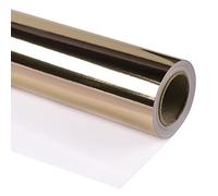 RUSPEPA Champagne Gold Metallic Wrapping Paper - 44.5 cm X 10 m - Solid Color Paper Perfect for Wedding, Birthday, Christmas, Baby Shower
