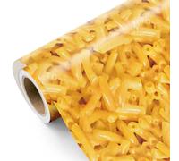 RUSPEPA Funny Weird Macaroni Mac & Cheese Wrapping Paper Roll - Mini Roll - 43.2cm x 5m - Cheesy Mac Novelty Design for Teen Adult, Birthday, Gag Gifts