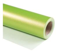 RUSPEPA Lime Green Matte Wrapping Paper, Mini Roll, Green Solid Color Pearly-luster Paper Perfect for Easter, Birthday, Wedding, Baby Shower, Christmas, DIY Bouquet, 43.2 cm X 10 m