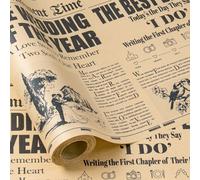 RUSPEPA Mini Retro Newspaper Wedding Wrapping Paper 43.2cm x 5m THE BEST DAY EVER Kraft Design Suitable for Weddings Engagements Bridal Showers Anniversaries