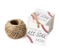 RUSPEPA Mother's Day Eucalyptus Gift Tags with String - 100PCS Greenery & Gold Paper Tags with 100 Feet Natural Jute Twine for Mom's Gift Decoration - 2 x 2.75 Inch