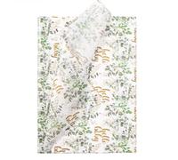 RUSPEPA Neutral Baby Shower Wrapping Tissue Paper - 30 Sheets 35x50 cm Hello Baby Eucalyptus Sage Green Tissue Paper Bulk for Baby Shower, Baptism Gift Wrap, Kids Birthday Party Favor Deco