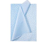 RUSPEPA Polka Dots Wrapping Tissue Paper - 30 Sheets 35x50 cm Light Blue Delicate Polka Dots Tissue Paper Bulk for Baby Shower, Birthday, Wedding, Art Craft, Party Favor