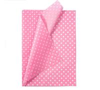 RUSPEPA Polka Dots Wrapping Tissue Paper - 30 Sheets 35x50 cm Pink Polka Dots Tissue Paper Bulk for Birthday, Christmas, Wedding, Baby Shower, Art Craft, Party Favor
