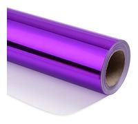RUSPEPA Purple Metallic Wrapping Paper - 44.5 cm X 10 m - Solid Color Paper Perfect for Halloween, Birthday, Christmas, Baby Shower