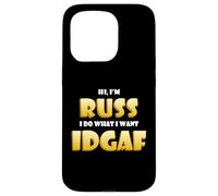 Russ Costume IDGAF Funny Meme Russ Halloween Costume Russel Case for iPhone 15 Pro