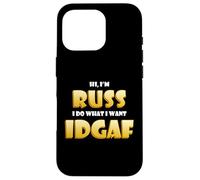 Russ Costume IDGAF Funny Meme Russ Halloween Costume Russel Case for iPhone 16 Pro