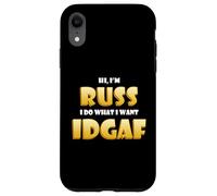 Russ Costume IDGAF Funny Meme Russ Halloween Costume Russel Case for iPhone XR