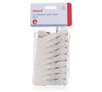 Russel - 36 White Plastic Pegs - 34 X 9.5 X 2.7Cm