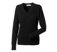 Russel Collection Women's Long Sleeves V-Neck Jumper Pullover
