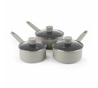 Russel Hobbs 3 Piece Aluminium Saucepan Set - Grey
