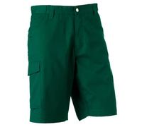 Russell 002M-38-28 Adults' PolyCotton Twill Short, 28 Size, Bottle Green