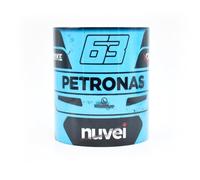 Russell #63 2025 Helmet Mug - Formula Racing Driver - British Racer - Coffee & Tea Cup - One - Art - Gift Ideas for him & her - Black Blue Livery - Merch - Memorabilia - Race Fans Collectable