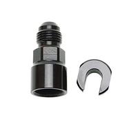 RUSSELL 644123 EFI Adapter Fitting -6 An Male To 3/8" Sae Quick DiSConnect Female SCrew Type Blk Anodized Finish