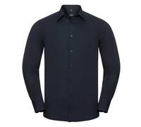 Russell 924M Mens Mans Long Sleeve Tailored Easy Care Poplin Shirt