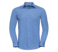 Russell 924M Mens Mans Long Sleeve Tailored Easy Care Poplin Shirt