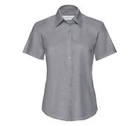 Russell 933F Ladies Short Sleeve Easy Care Cotton Blend Oxford Shirt Blouse