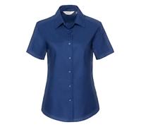 Russell 933F Ladies Short Sleeve Easy Care Cotton Blend Oxford Shirt Blouse
