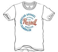 Russell Athletic A00251-UW-001 Authentic S/S Crewneck TEE Shirt T-Shirt Men's White Size M