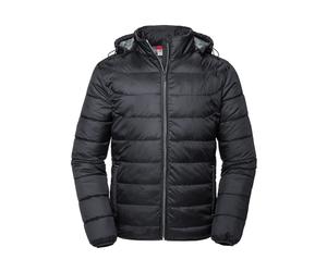 Russell Athletic Adults Unisex Hooded Nano Jacket (Black) - Size 2XL