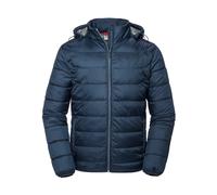 Russell Athletic Adults Unisex Hooded Nano Jacket (French Navy) - Size Medium