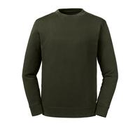 Russell Athletic Adults Unisex Pure Organic Reversible Sweatshirt (Dark Olive) - Size X-Small