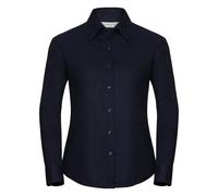 Russell Athletic Collection Ladies/Womens Long Sleeve Easy Care Oxford Shirt (Bright Navy) - Multicolour - Size Medium