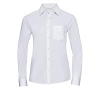 Russell Athletic Collection Ladies/Womens Long Sleeve Shirt (White) - Size X-Small