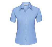 (3XL, Bright Sky) Russell Collection Ladies/Womens Short Sleeve Ultimate Non-Iron Shirt