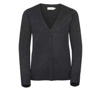 Russell Athletic Collection Ladies/Womens V-neck Knitted Cardigan (Charcoal Marl) - Size 3XL
